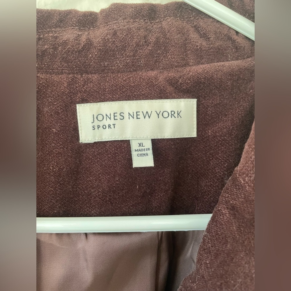 Jones New York brown fully lined corduroy blazer/suit jacket,single breasted;XL - Picture 4 of 8